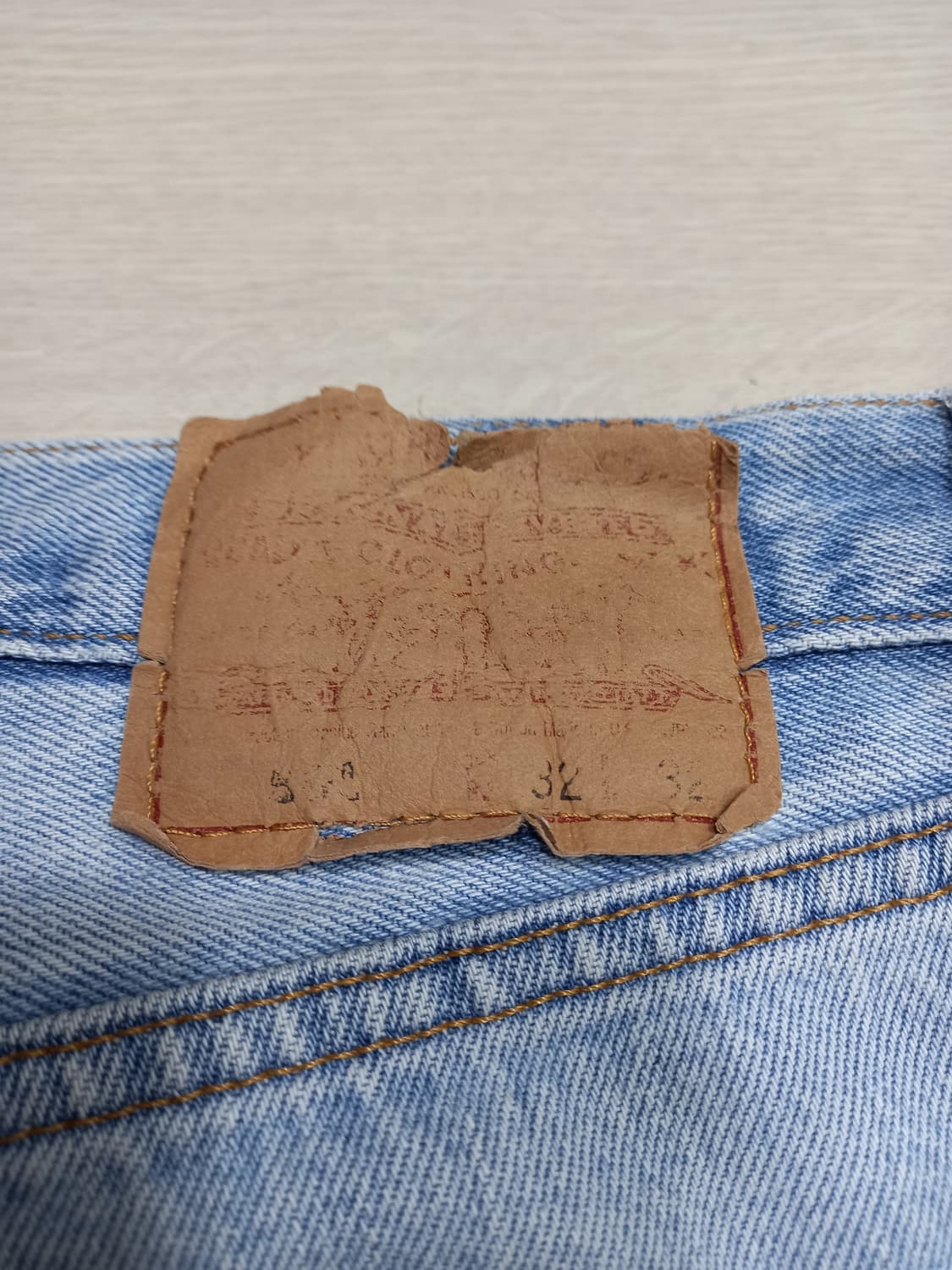 31 90's 리바이스501 여성용 일자진 연청 31-474 상품이미지4