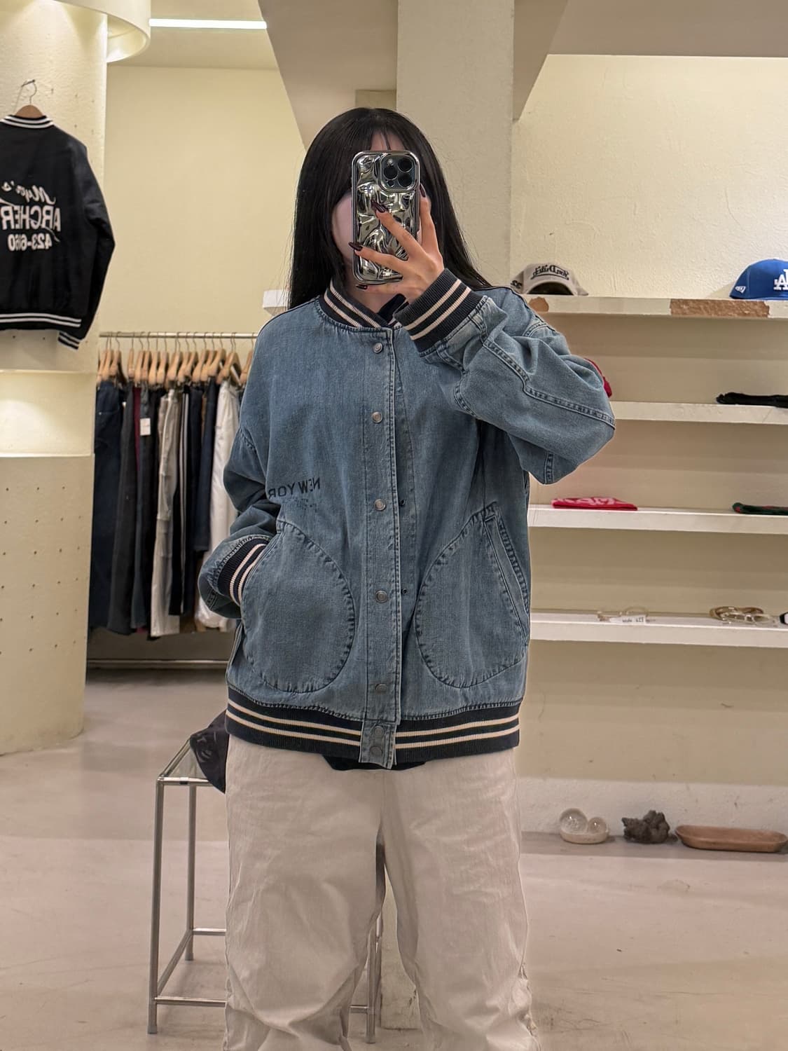 JSNY 뉴욕 데님 바시티 자켓 U1654 상품이미지1