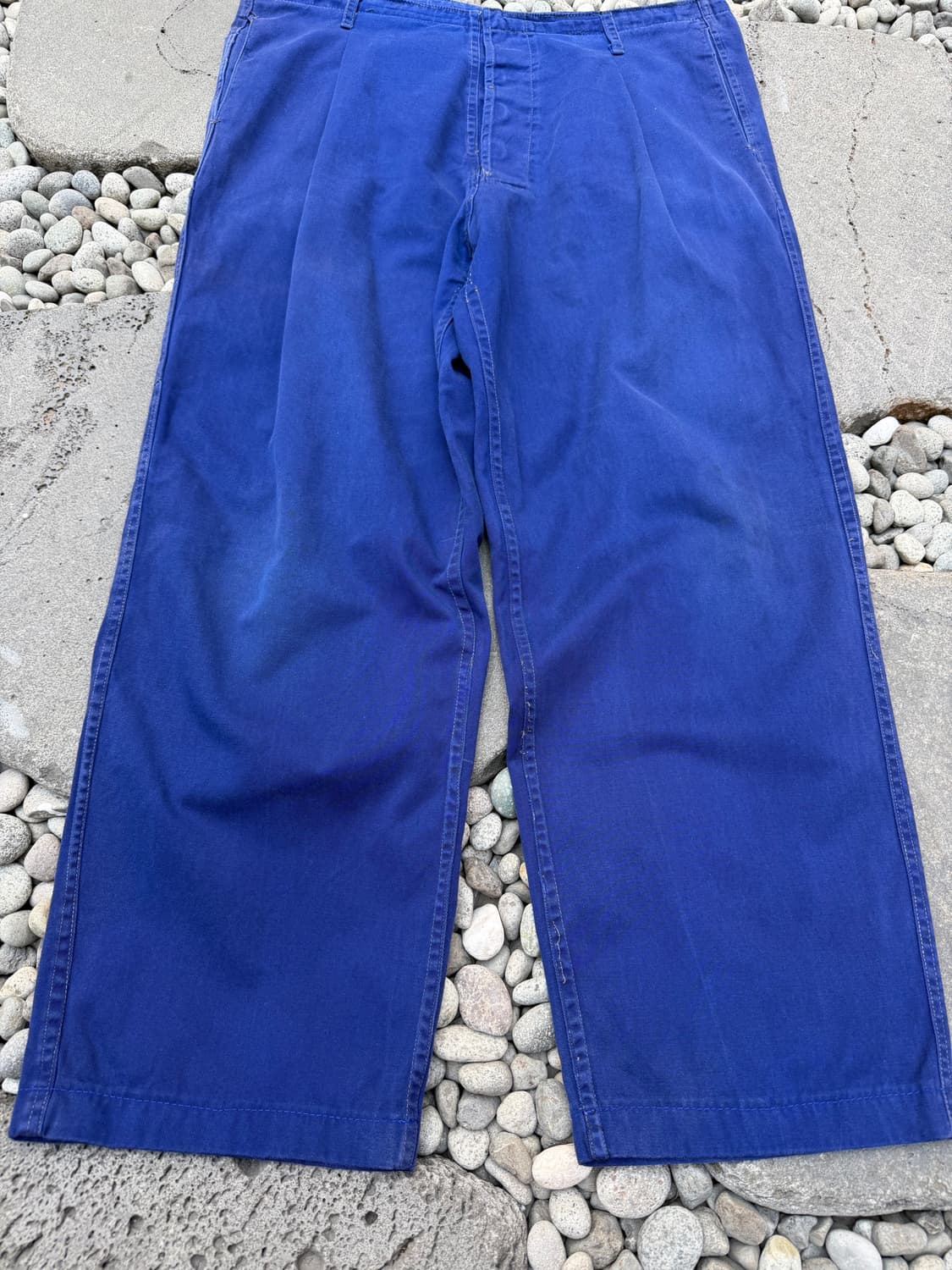 1970s FRIENDSHIP FADED NAVY 프렌치워크 와이드팬츠 상품이미지4