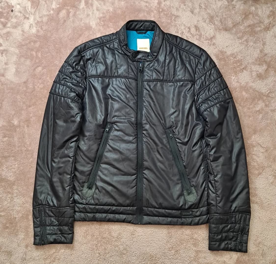 [디젤] 블랙 라이트다운 경량 바이커 패딩 자켓 상품이미지2