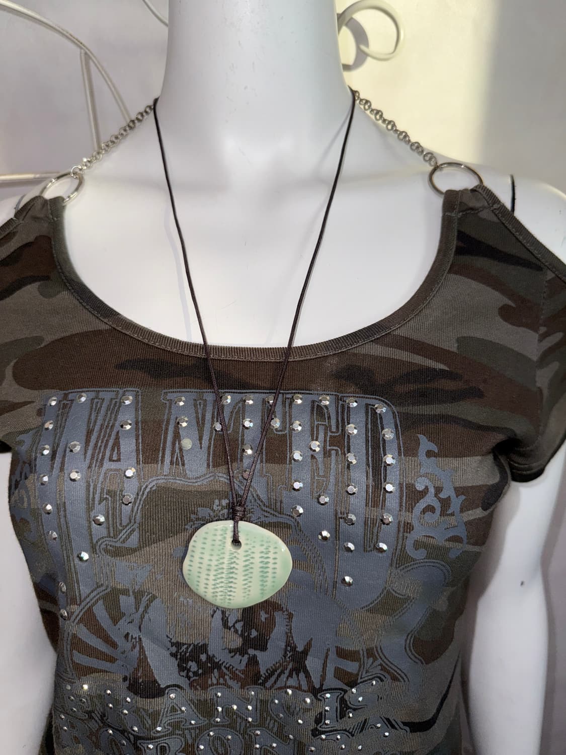 Mint oriental ceramic necklace  상품이미지3