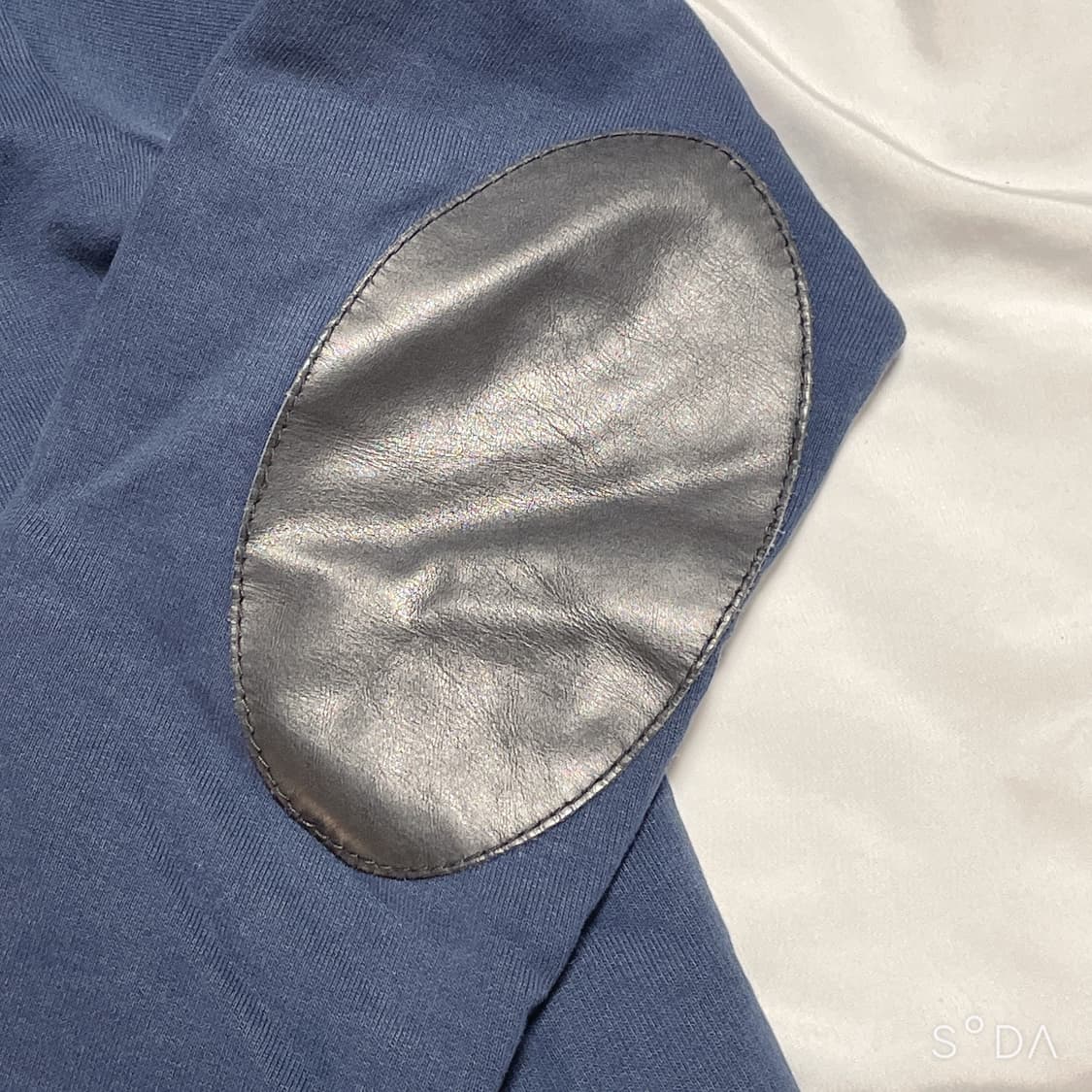 마르지엘라 엘보우패치 하프집업 맨투맨 네이비 상품이미지6