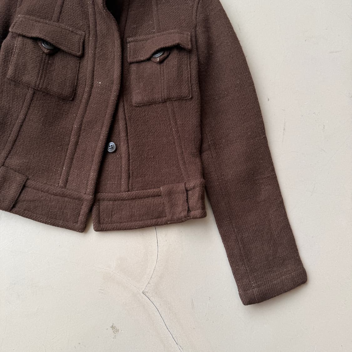 버버리 블루라벨 브라운 울 자켓 상품이미지3