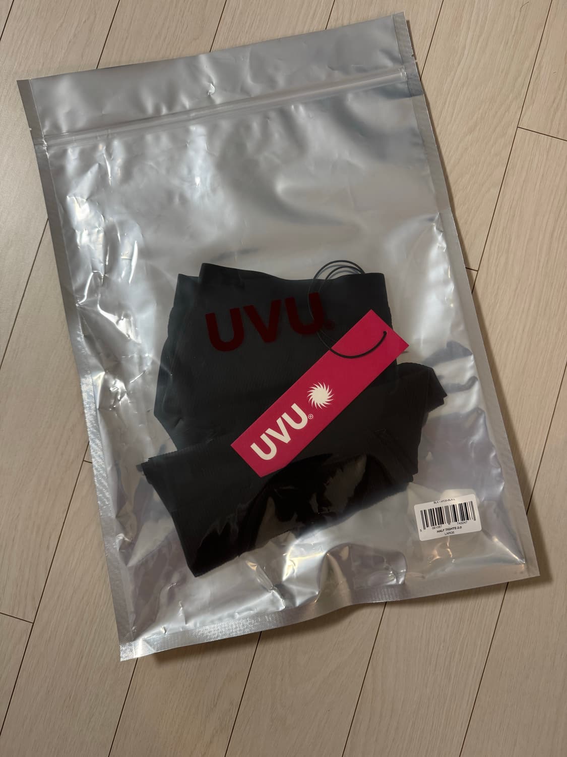 [L] UVU 하프 타이트 2.0 러닝 타이즈 블랙 새상품 상품이미지1