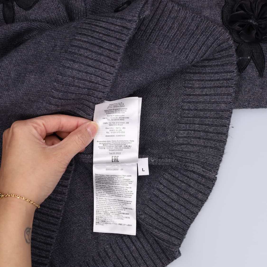 L 발렌티노 여성 울플라워 니트 0309H1 상품이미지6