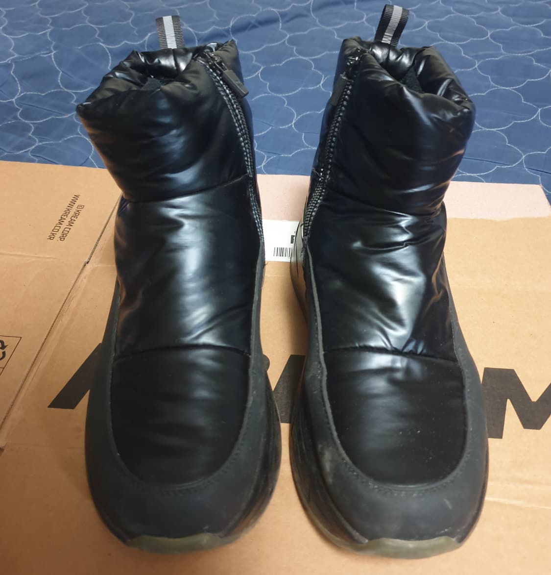 베네통 우먼 키높이 패딩 부츠 블랙&그린 (250) 상품이미지3