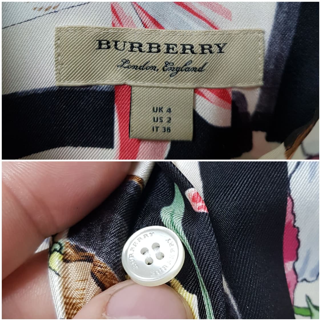 [36/55~66/정품] 버버리 그래피티 벨티드 실크원피스 상품이미지5