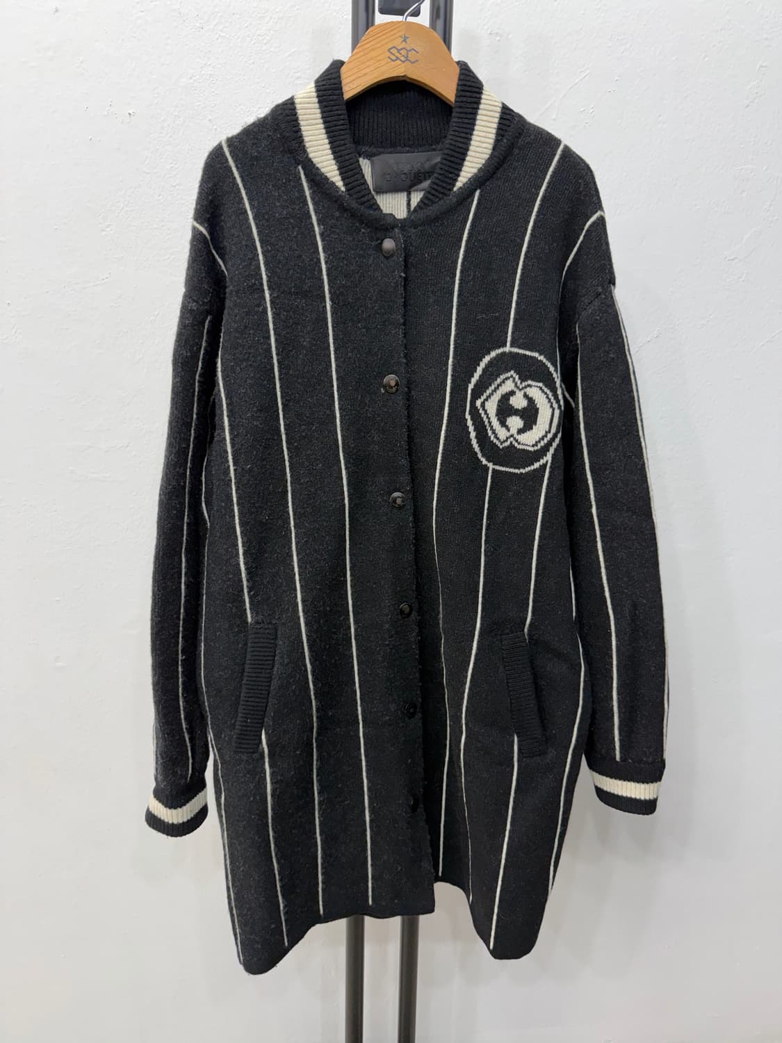 정품) 럭키슈에뜨 스트라이프 니트 자켓 F 상품이미지1