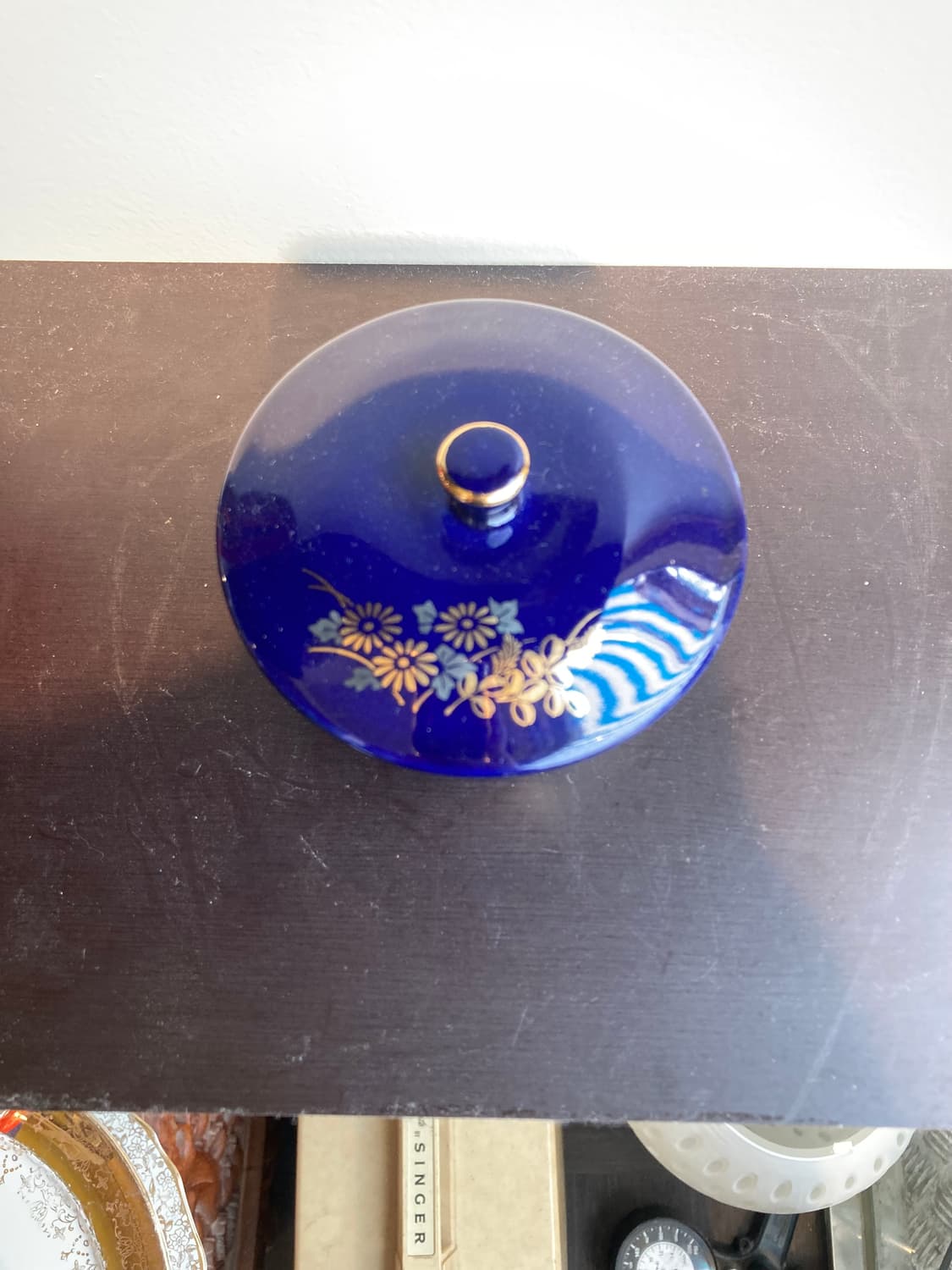 Cobalt Blue Gold Floral Bowl 코발트 블루 금채  상품이미지2