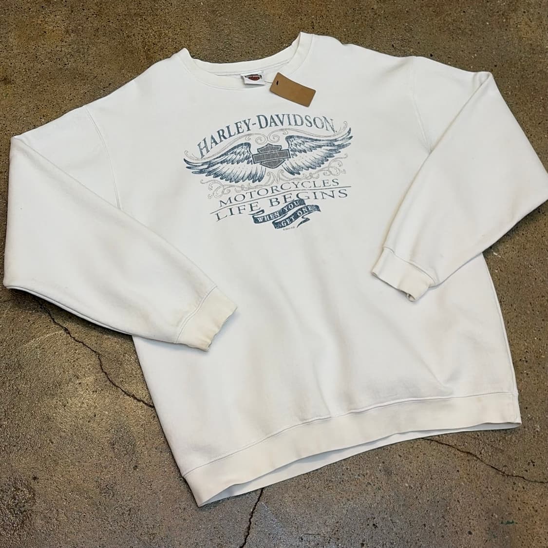 미국 빈티지 할리데이비슨 알라스카 롱슬리브 긴팔티 상품이미지5