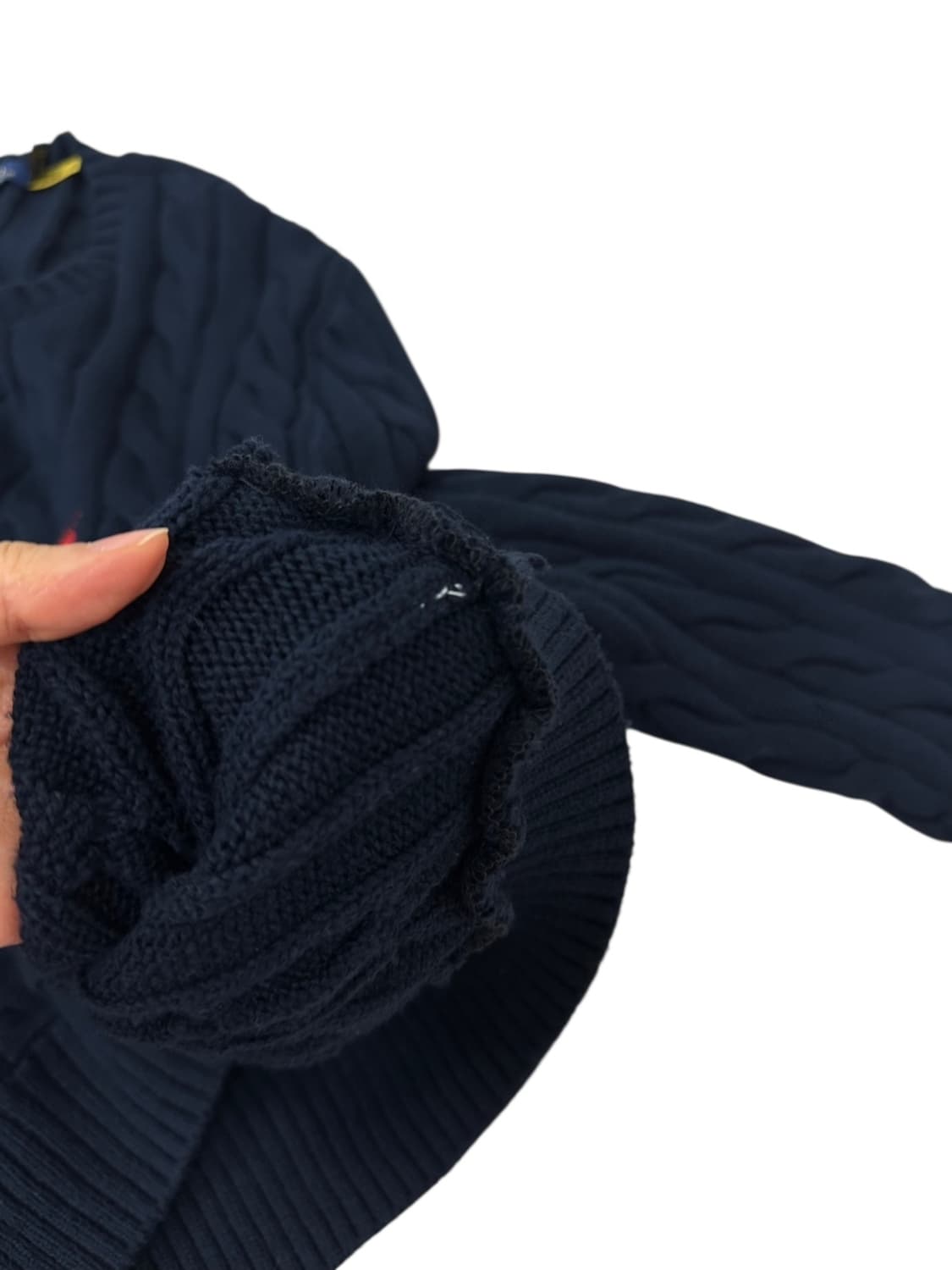 폴로 케이블니트 네이비 (L)  상품이미지7