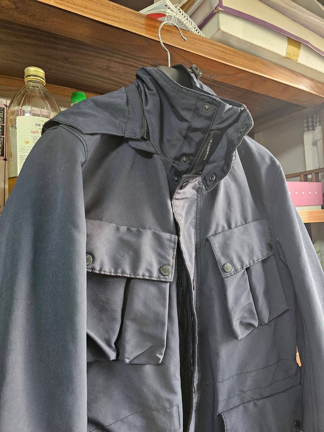 진한 네이비 cp컴퍼니 씨피 아웃포켓 야상형 나일론 자켓 105 사이즈 상품이미지6