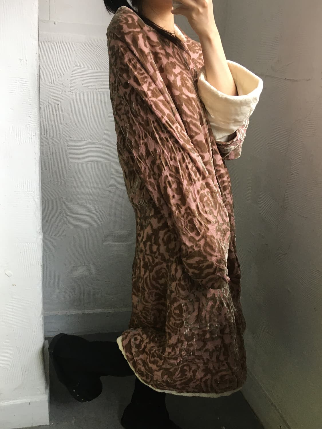 Comme des Garcons 꼼데가르송 1996’s 로즈 프린트 벨벳 상품이미지2