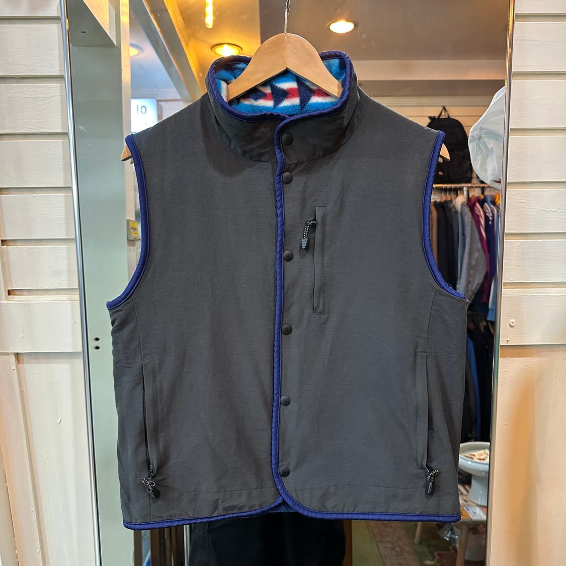 빈티지 양면 플리스 베스트 상품이미지2