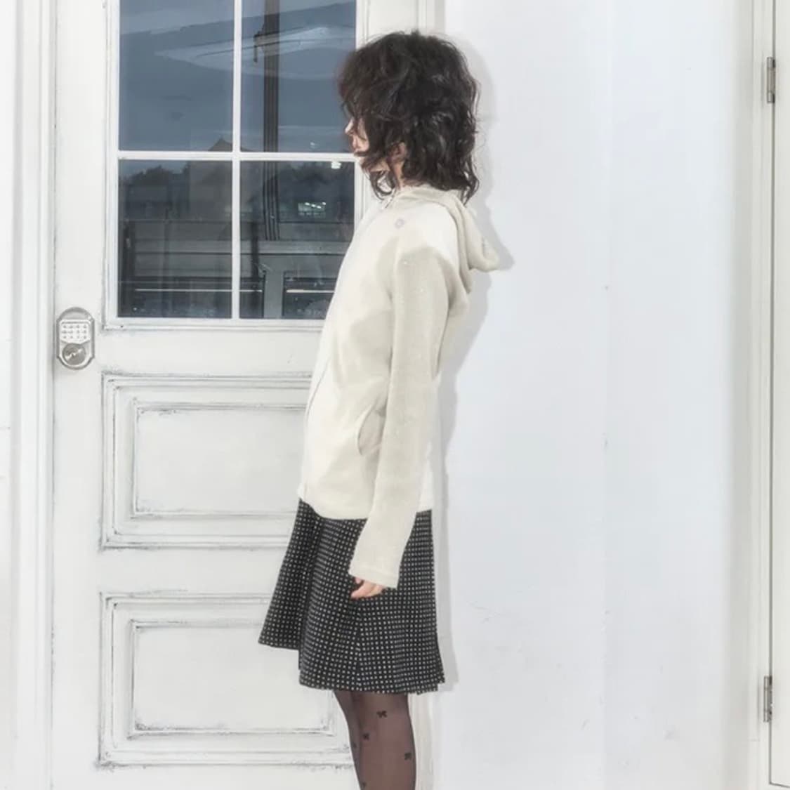 영마일웨어 바라클라바 니트집업 아이보리 상품이미지3