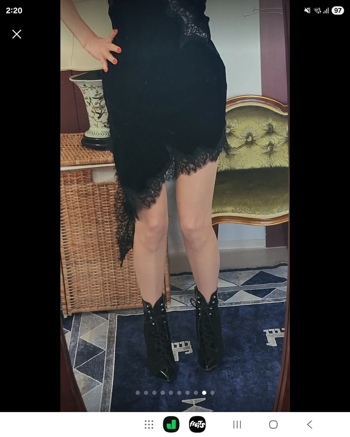 정품 Versace 베르사체 세무 레이스업 부츠 상품이미지9