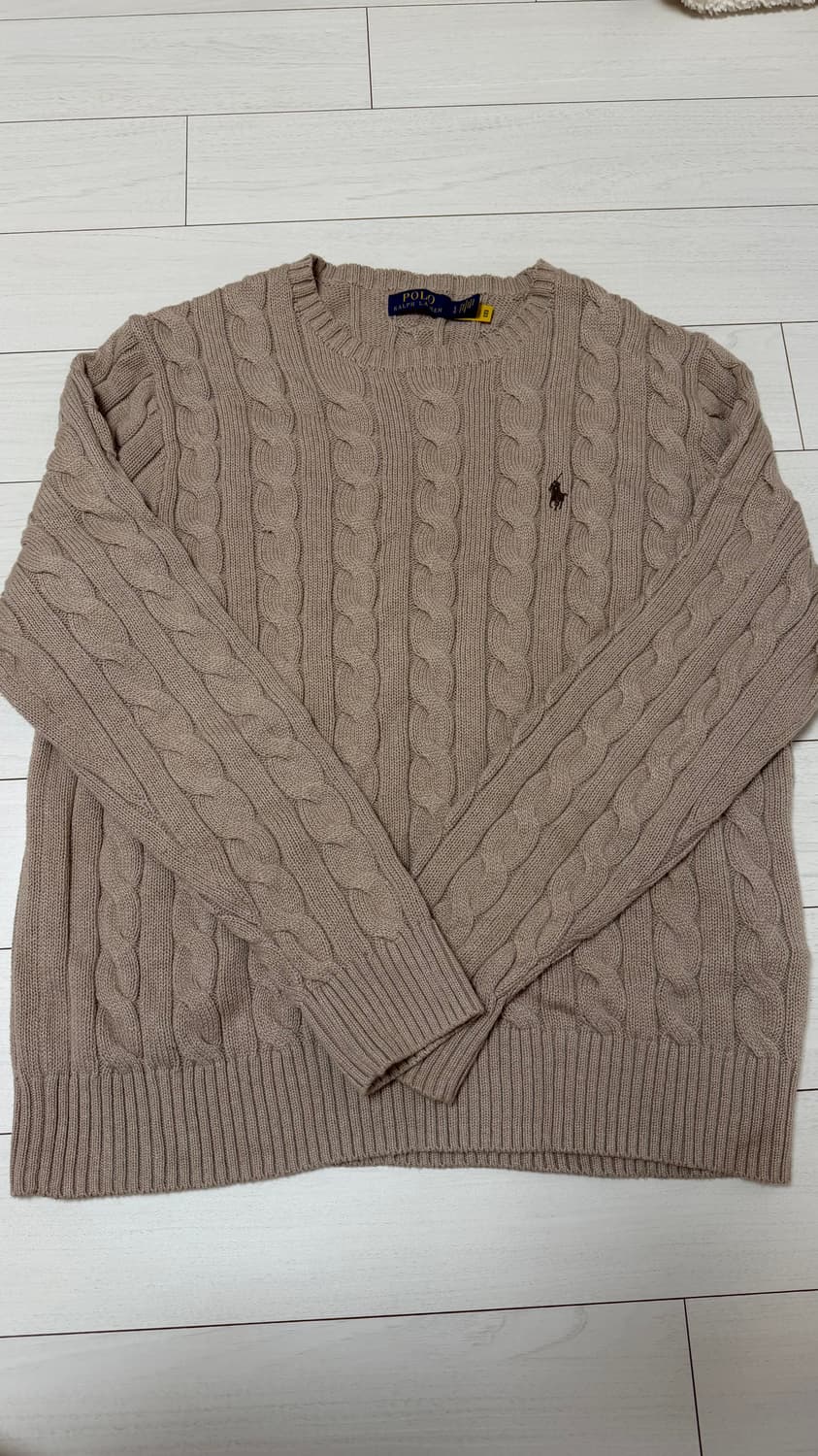 폴로 꽈배기 니트 브라운 상품이미지1