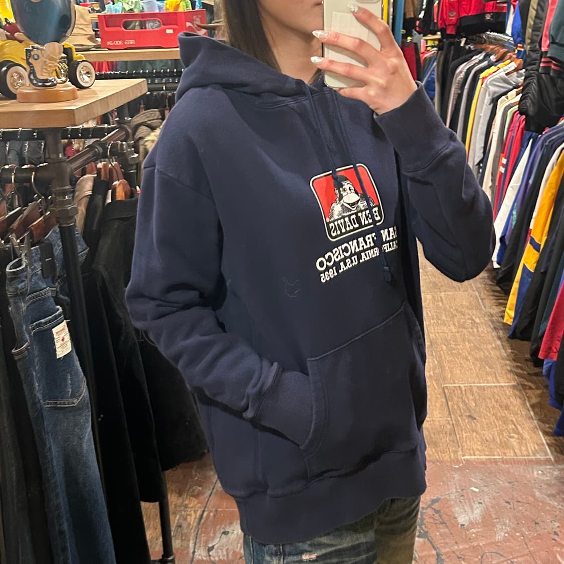 [HI] 벤데이비스 후드티 네이비 상품이미지3