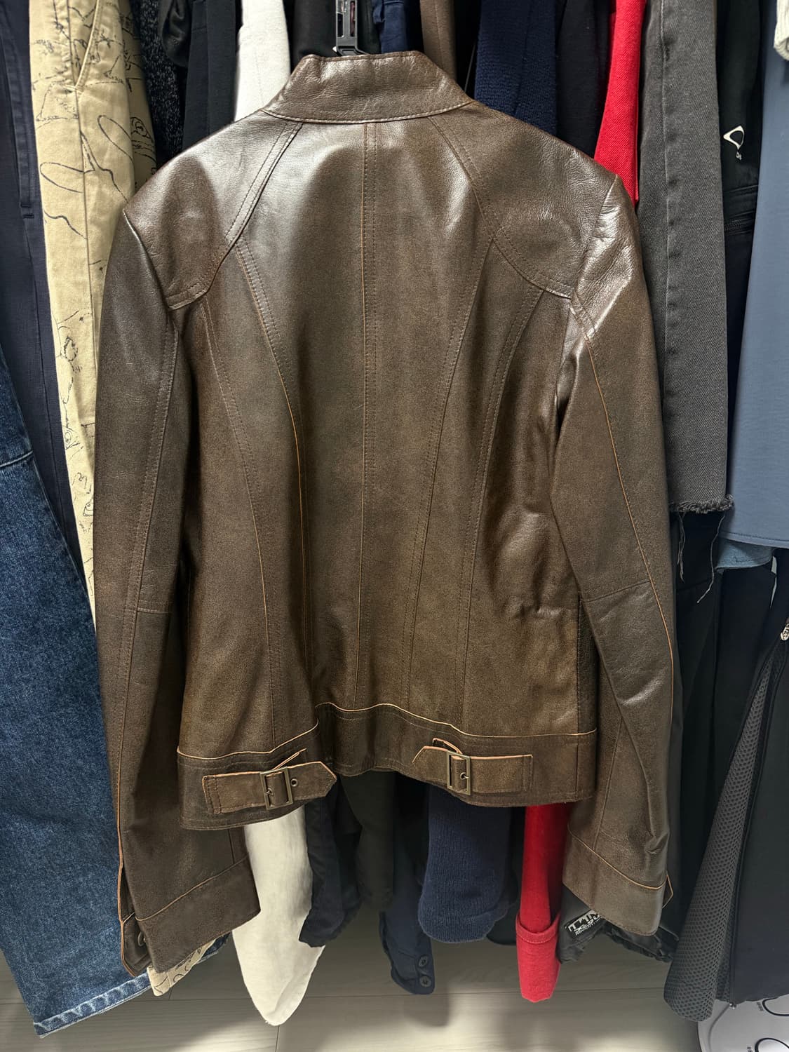 램스킨 워싱 레더 재킷 상품이미지2