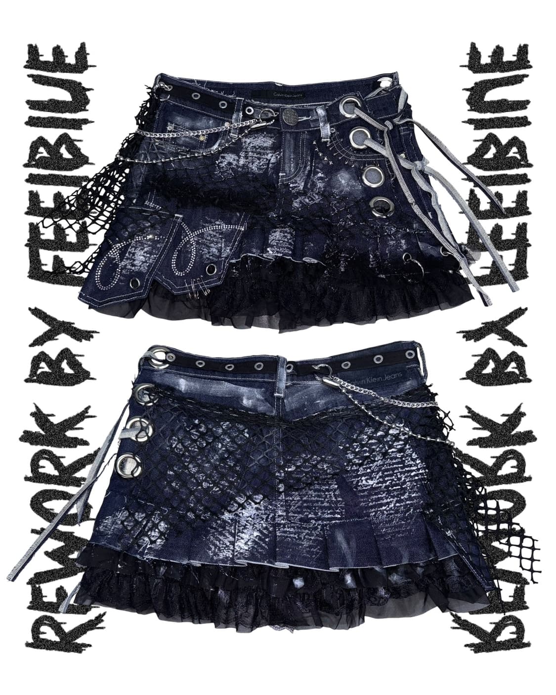 FEELBLUE REWORK 017 – Nightweb Skirt 상품이미지1