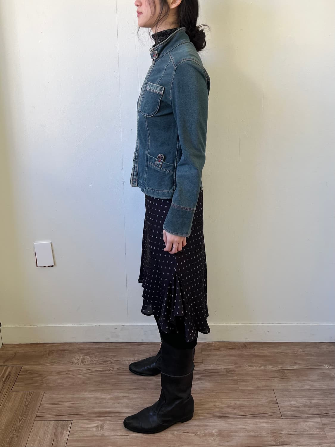 fou foret 스티치 데님 자켓 상품이미지8