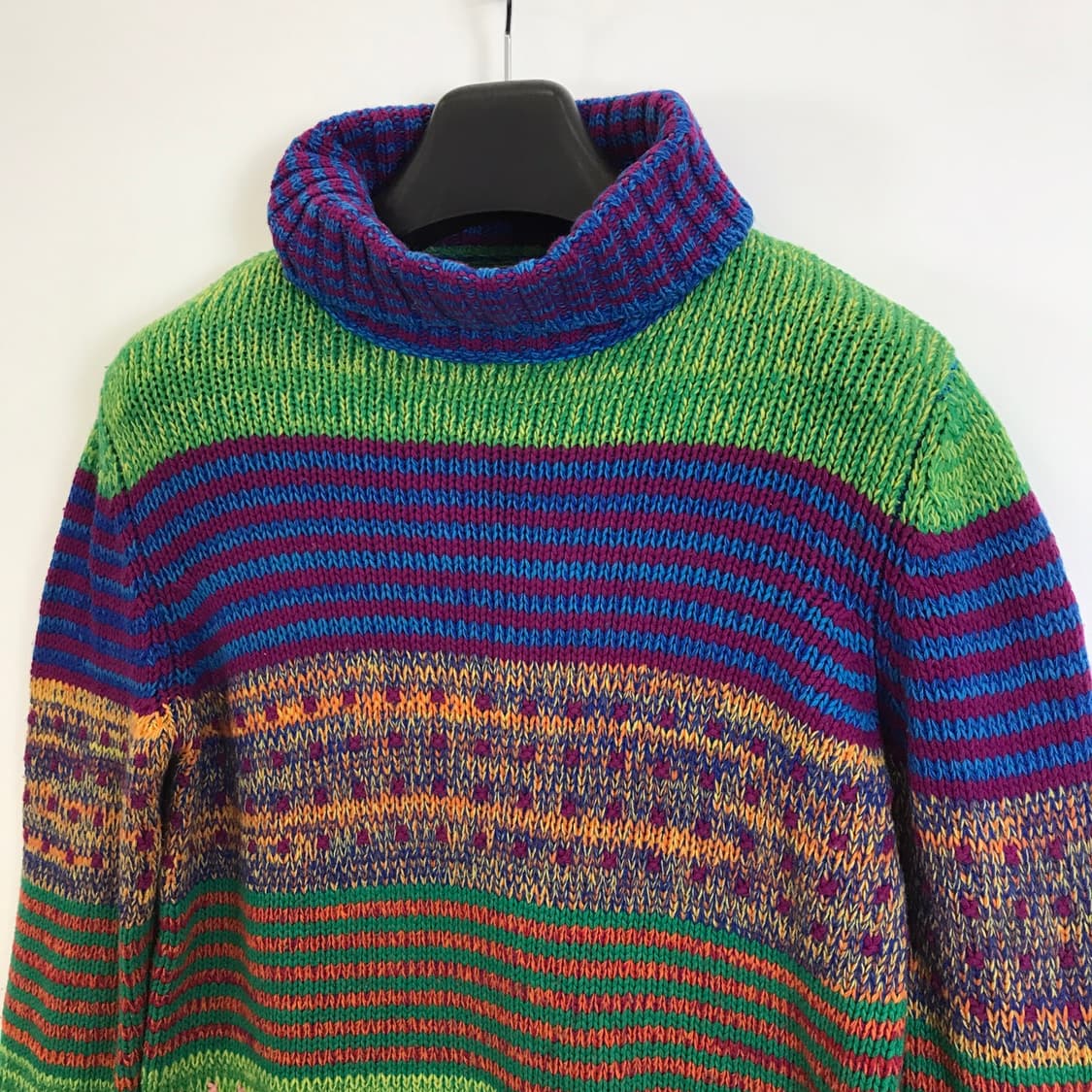 베네통 90s 이태리 빈티지패턴니트 [여성66-77] 상품이미지2