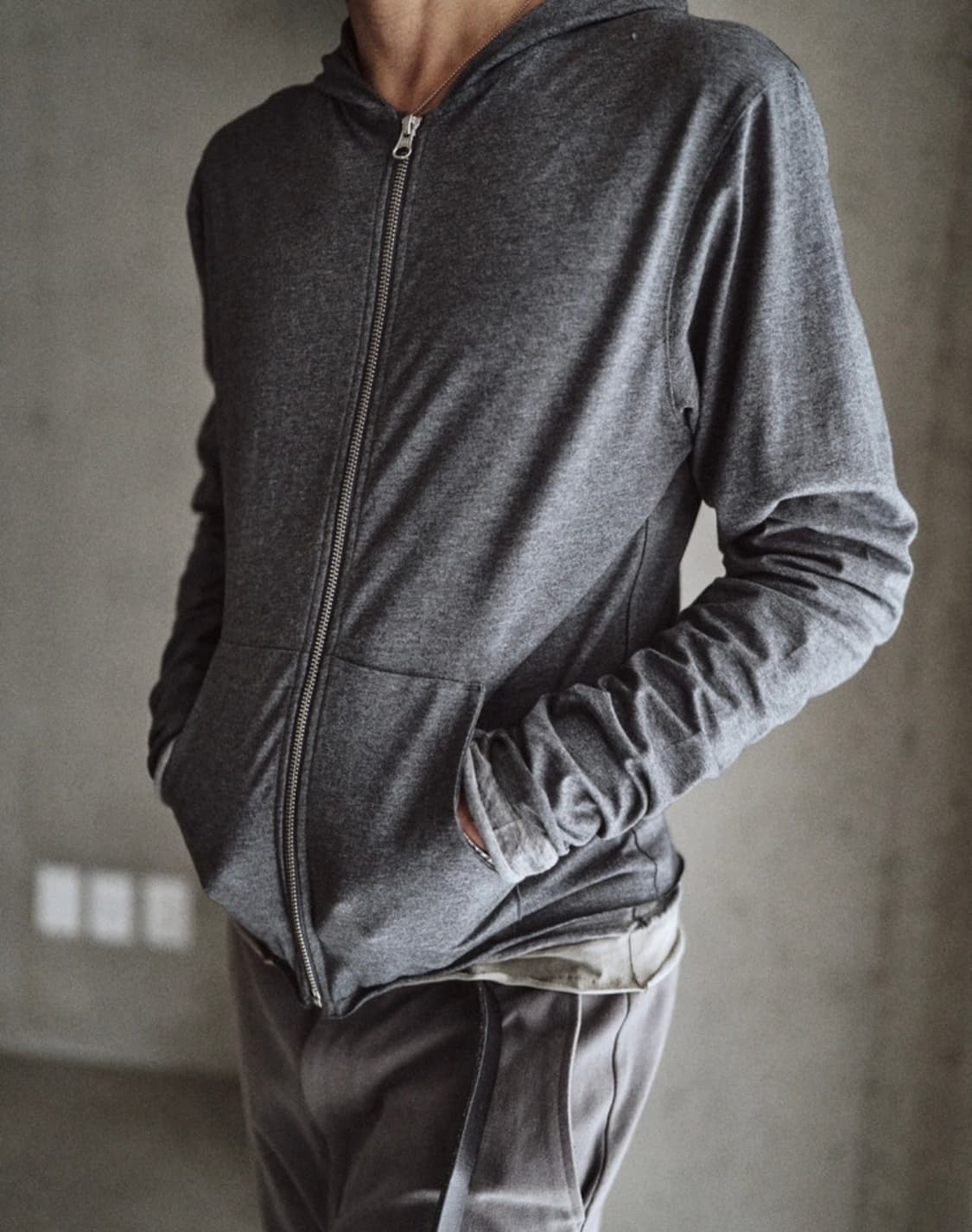 monoprive 텍스쳐 후드집업 상품이미지1