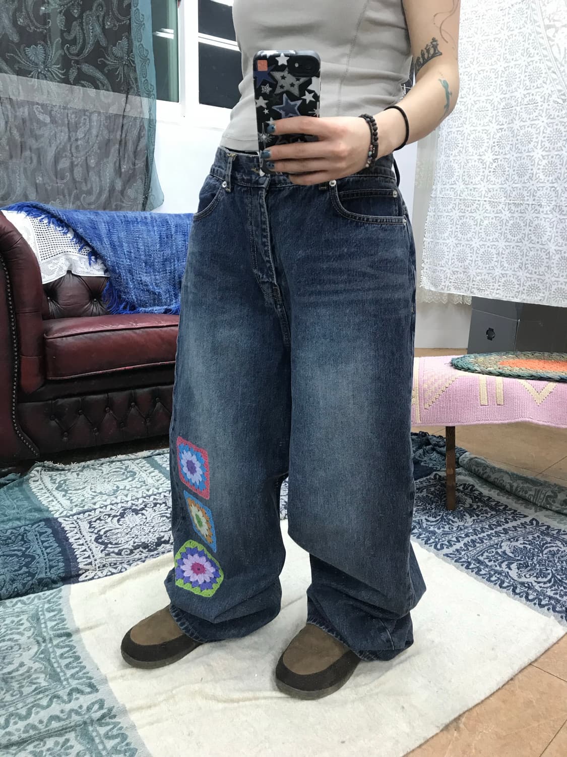 로씨로씨x그래피커스 crochet jeans  상품이미지1