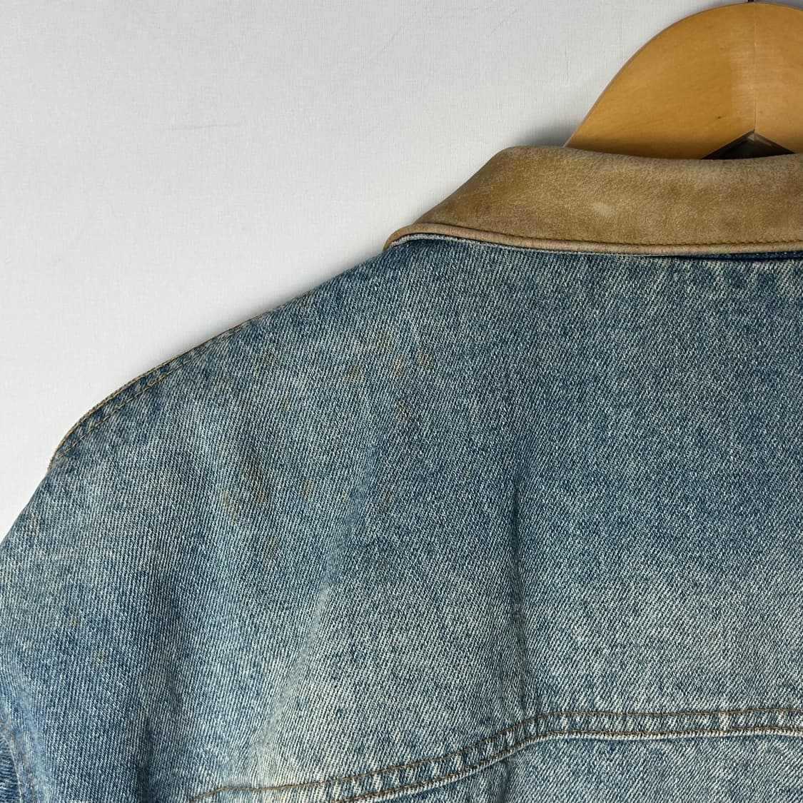 [VTG] 빈티지 아메리칸 인디언 레더 카라 데님자켓 상품이미지6