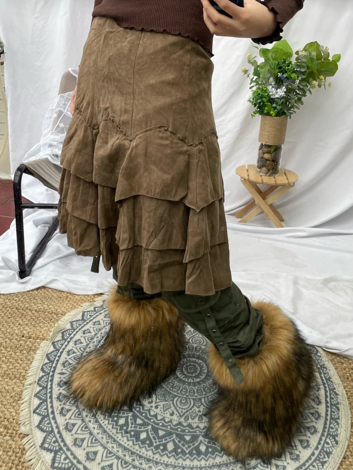 Frill western skirt 상품이미지1