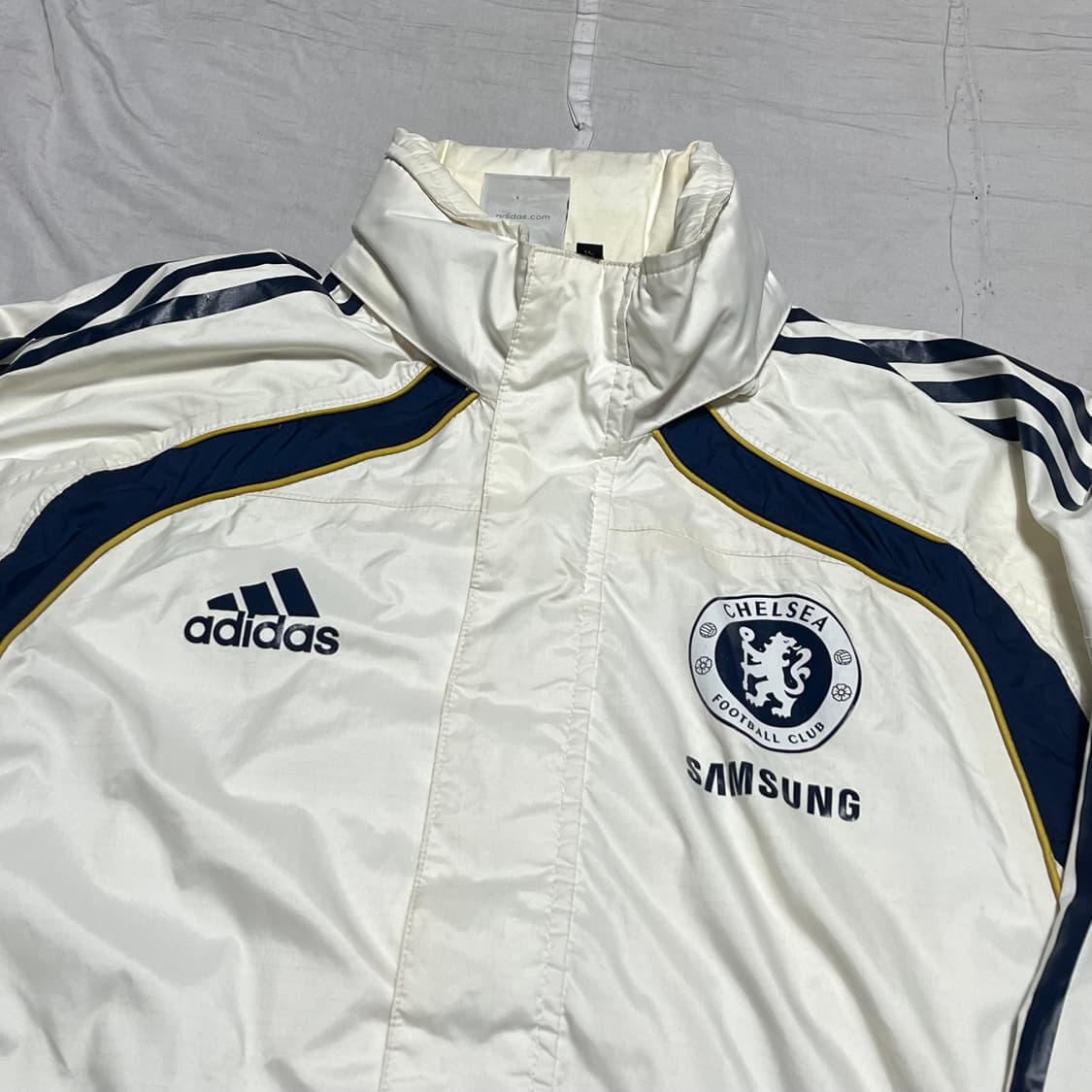 M 아디다스 첼시 삼성 백로고 화이트 바람막이 상품이미지1