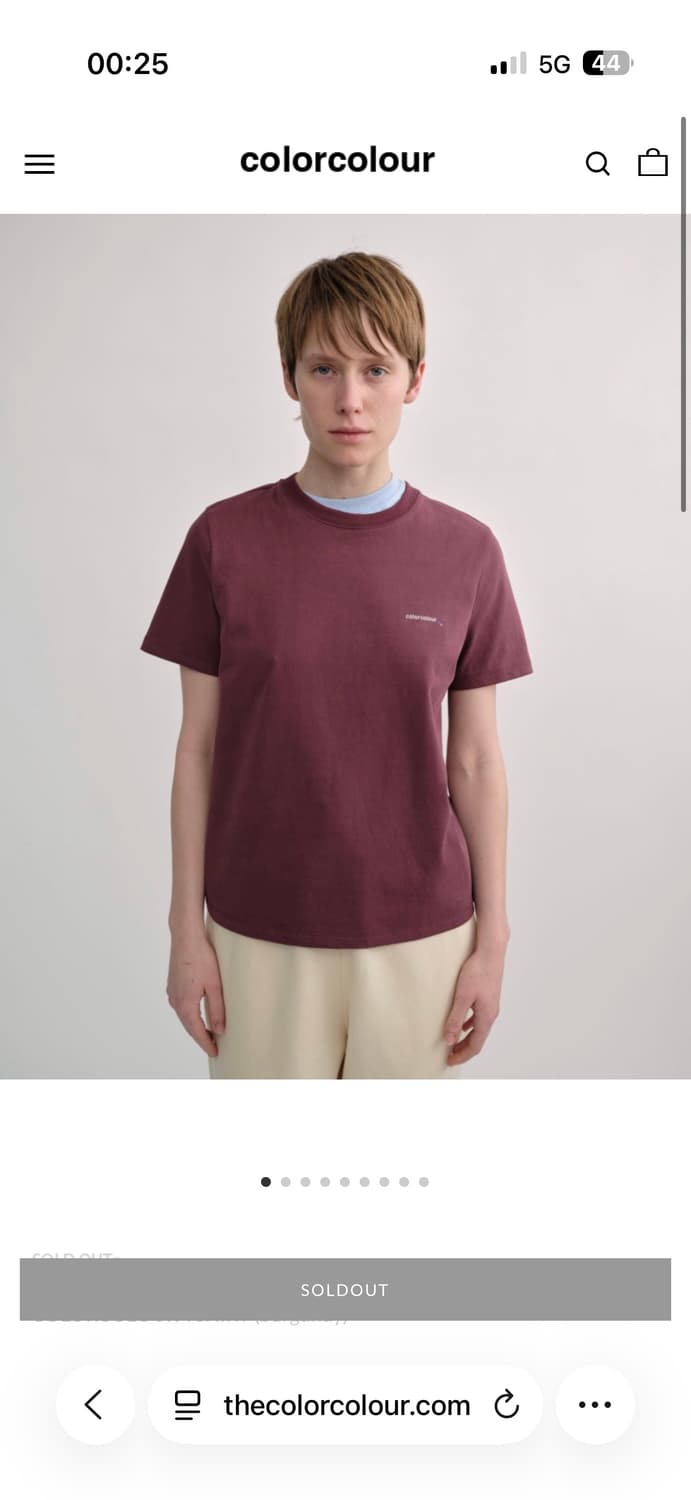 COLORCOLOUR TSHIRT (burgundy) 상품이미지1