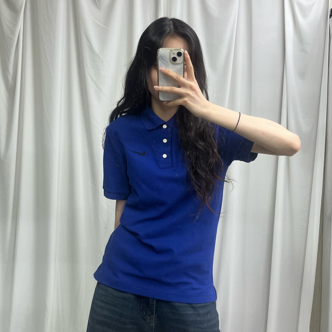 Nike blue collar T-shirts 상품이미지2