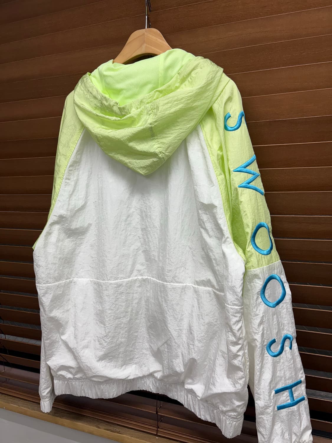 나이키 화이트 라임 더블스우시 나일론 아노락 바람막이 상품이미지6
