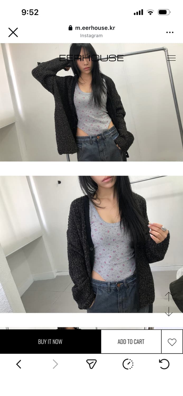 eerhouse 브라운 쿠키 가디건 상품이미지5