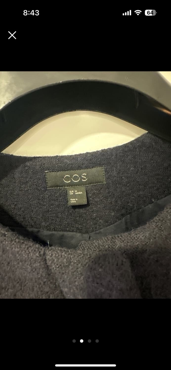 COS 네이비 울 코트 A라인 34사이즈 상품이미지2