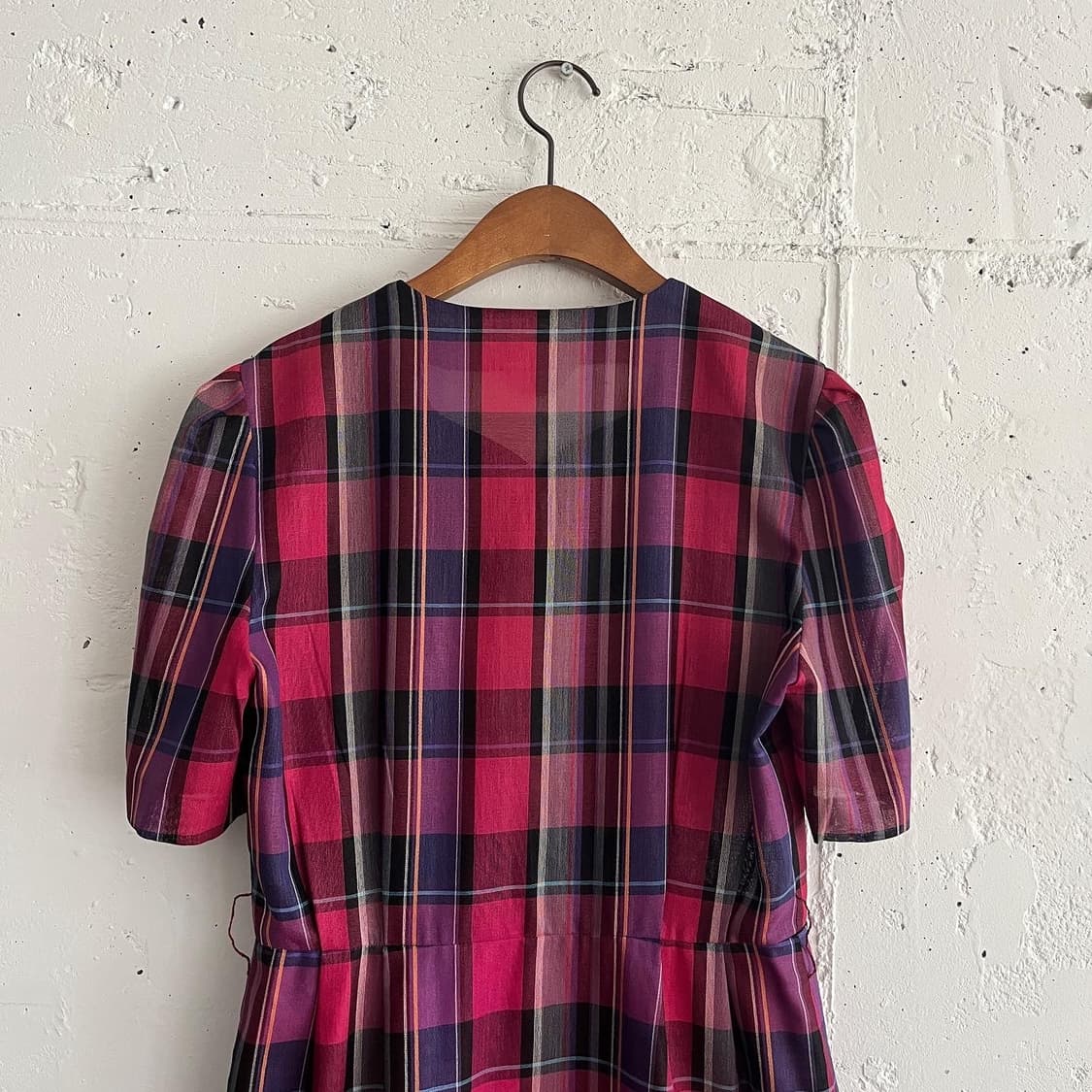 핑크 체크 원피스 상품이미지7