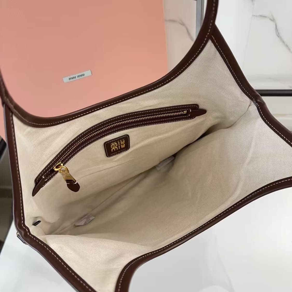 미우 미우 아이비 레더 백 브라이어우드 상품이미지3
