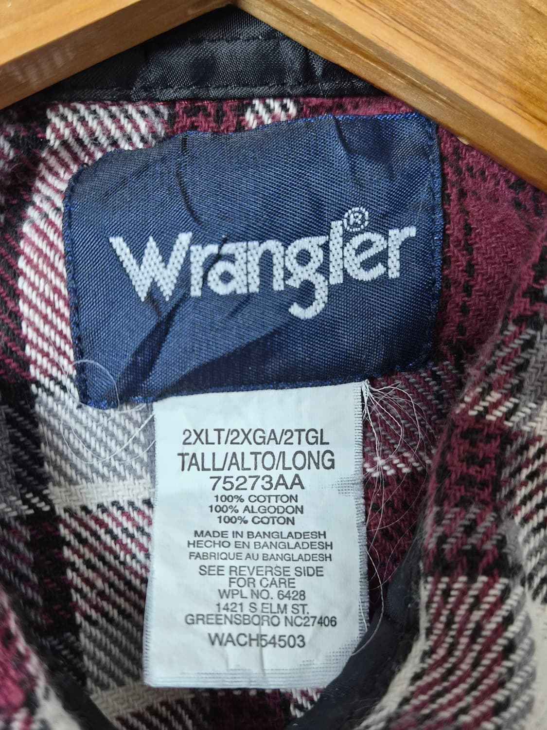 랭글러Wrangler 체크 웨스턴 셔츠 2XL사이즈 - S348 상품이미지4