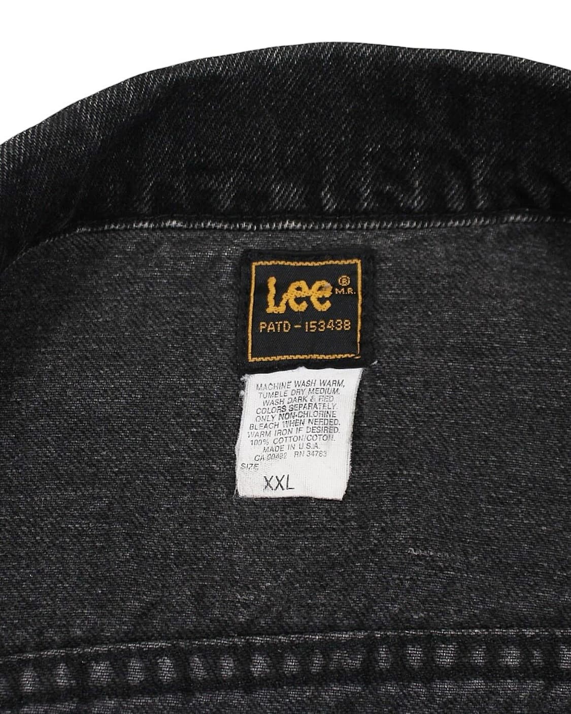 1980s USA Lee 220-5019 블랙 데님 자켓 리 빈티지 미제 상품이미지5