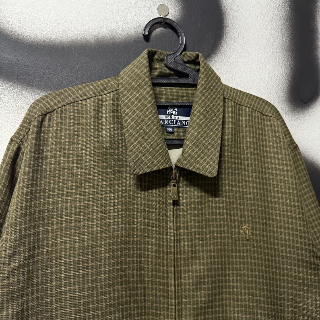 Marciano 마르시아노 체크 패턴 집업 블루종 자켓 상품이미지3