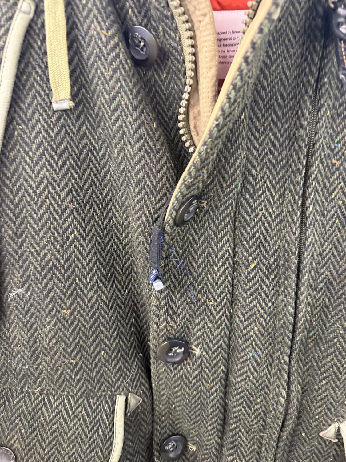 파라점퍼스 해리스 트위드 스페셜 에디션 패딩 S 상품이미지6