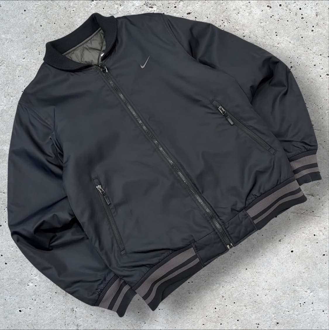 [M] 11s 나이키 리버시블 퀼팅 블랙 봄버 자켓 D538 상품이미지2