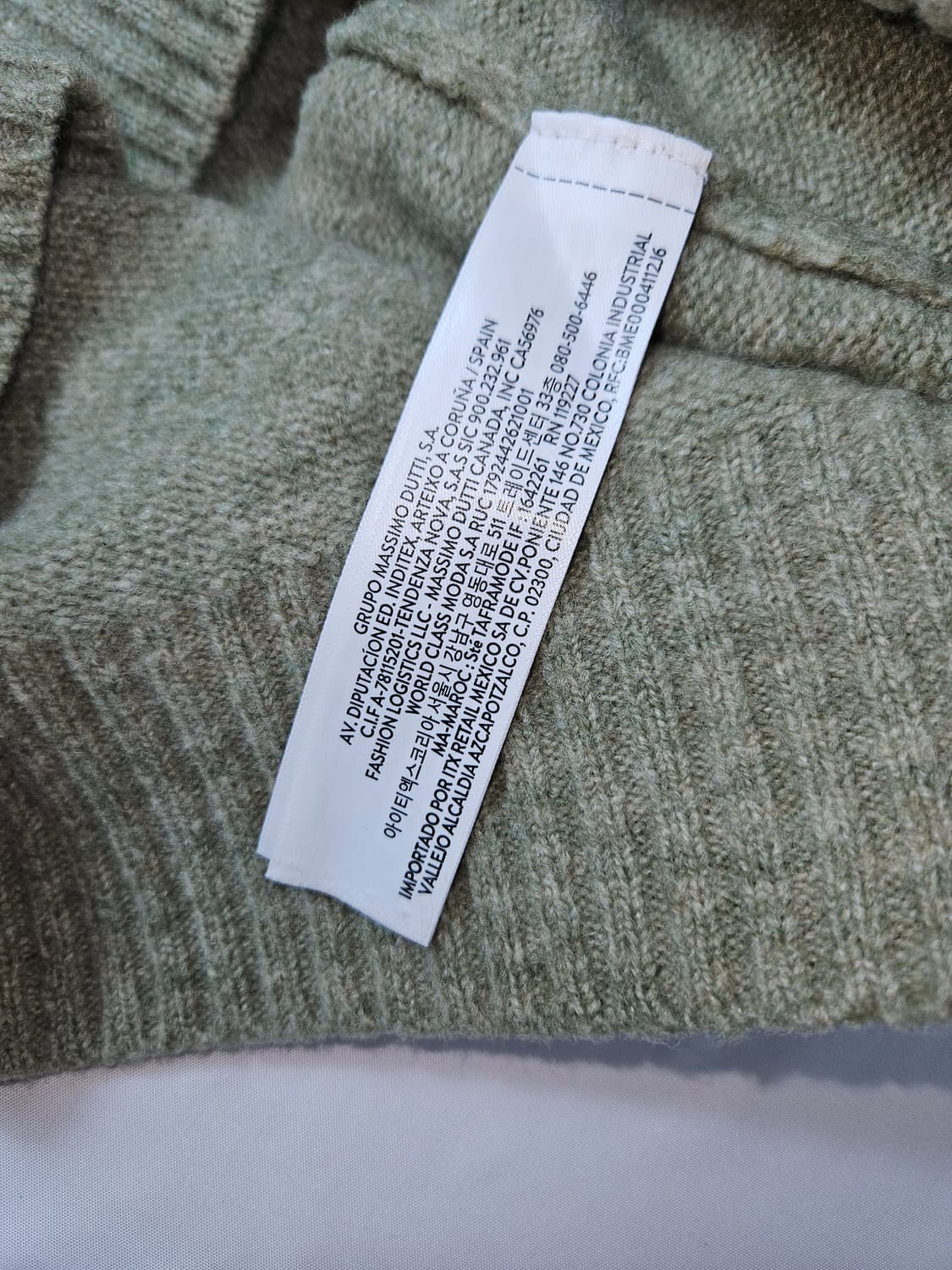 마시모두띠 모헤어 니트 올리브 엑스드라파인울 L 상품이미지3