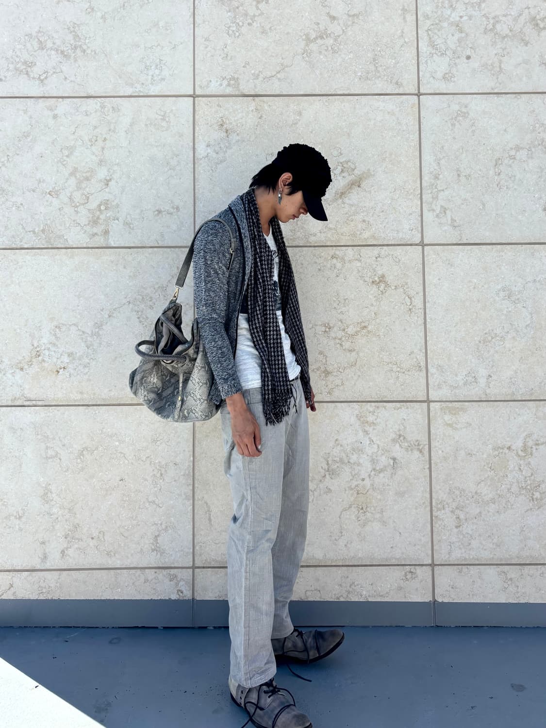 “Schlussel” Grey straight-Fit Pants 상품이미지3
