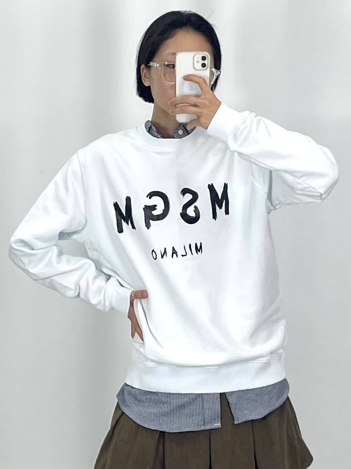  [XL]MSGM 화이트 맨투맨 상품이미지2