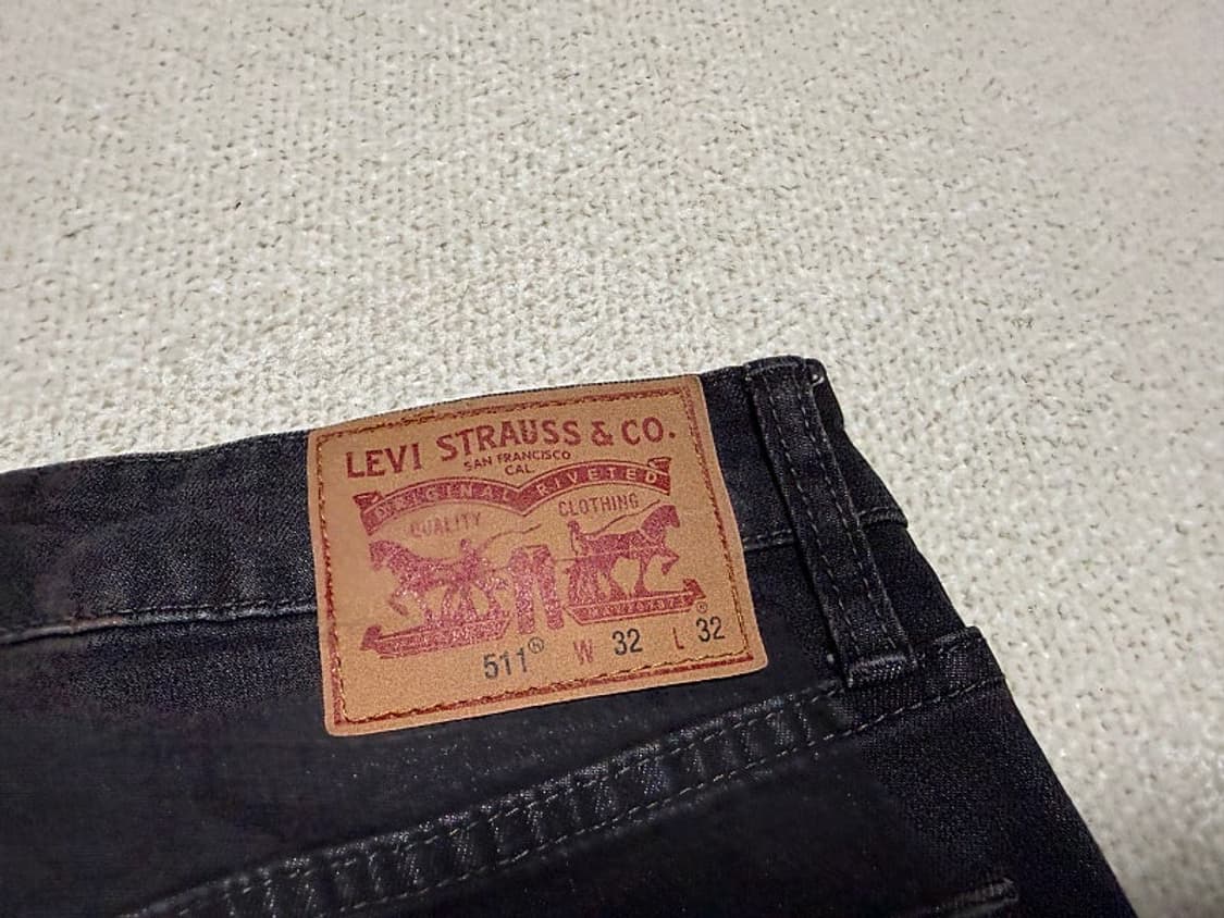 리바이스 511 블랙진 스판 청바지 남성용 32인치 상품이미지5