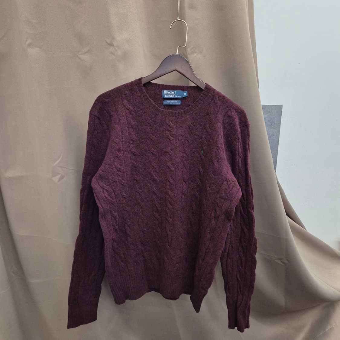 폴로 랄프로렌 램스울 케이블 니트 XL 상품이미지1