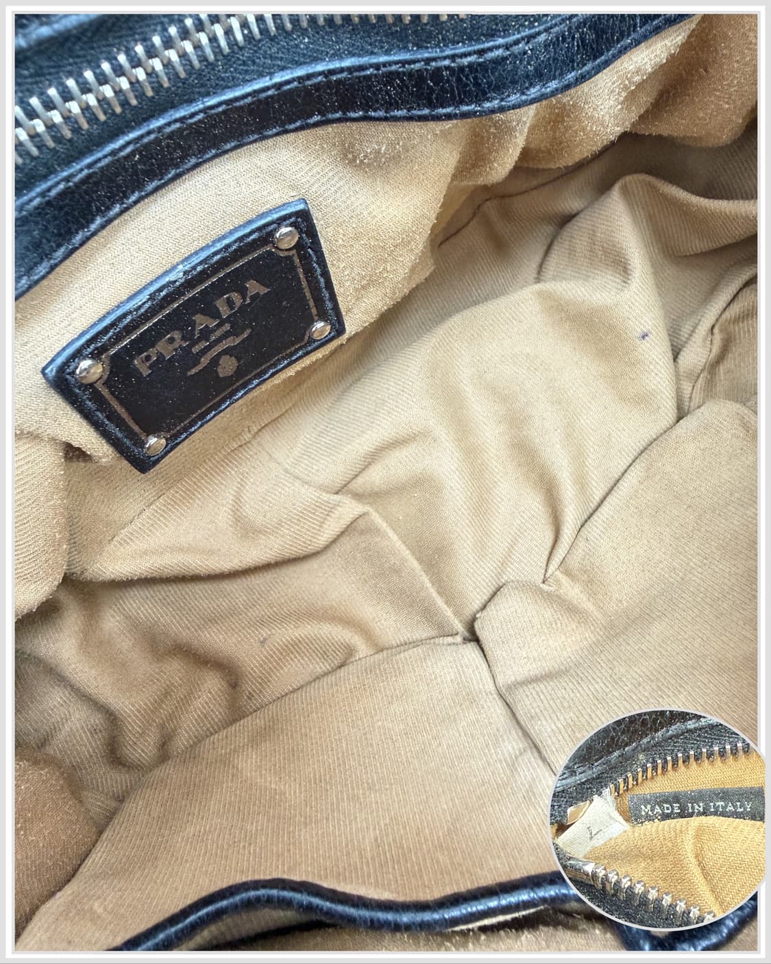 프라다 빈티지 레더 체인 숄더백 상품이미지10