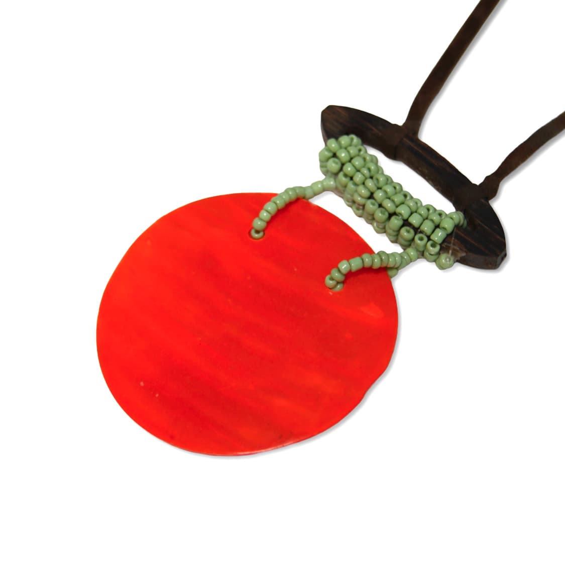 Beaded Disc Pendant necklace 상품이미지2